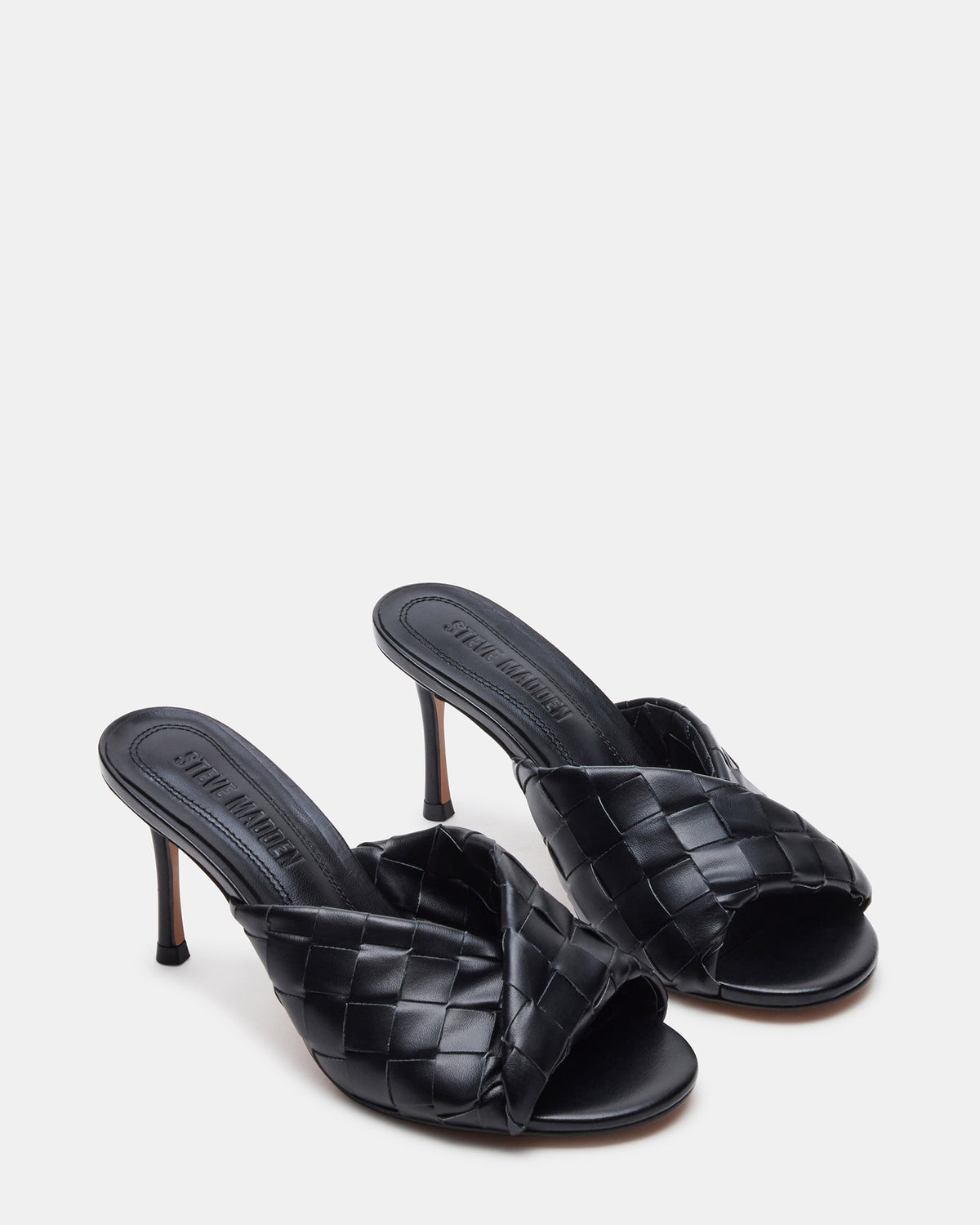 KOUTURE Black Stiletto Mule Heel | Women's Heels - Steve Madden