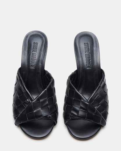 KOUTURE Black Stiletto Mule Heel | Women's Heels - Steve Madden