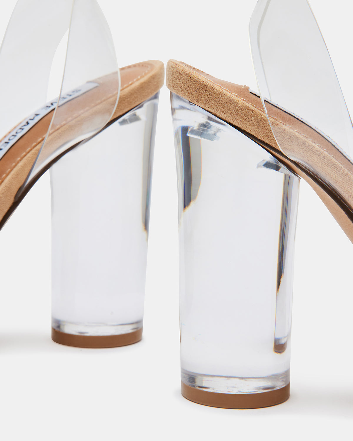 CLEARER Clear Heels | Women's Clear Block Heel - Steve Madden