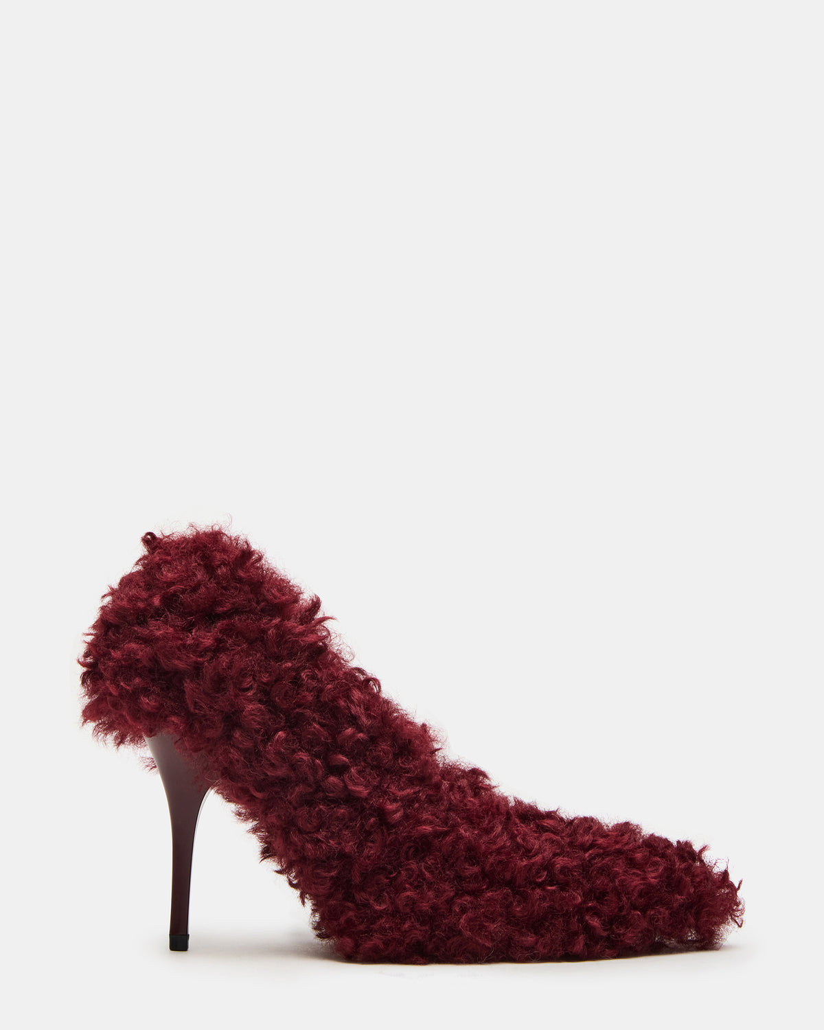 ACHILLES Red Pointed-Toe Faux Fur Stiletto Women's Heel - Steve Madden
