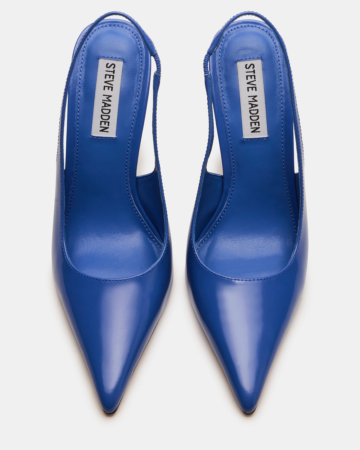 REYES Blue Leather Slingback Stiletto Pointed-Toe Pump Women's Heel - Steve Madden