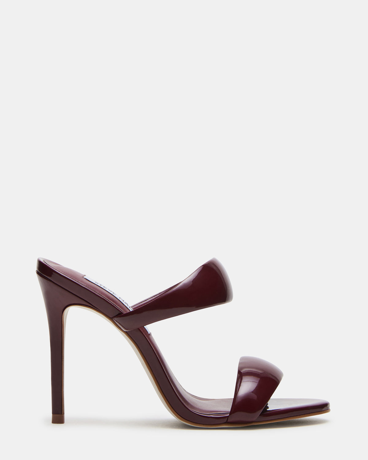 SATURN Wine Patent Stiletto Mule Women's Heel - Steve Madden
