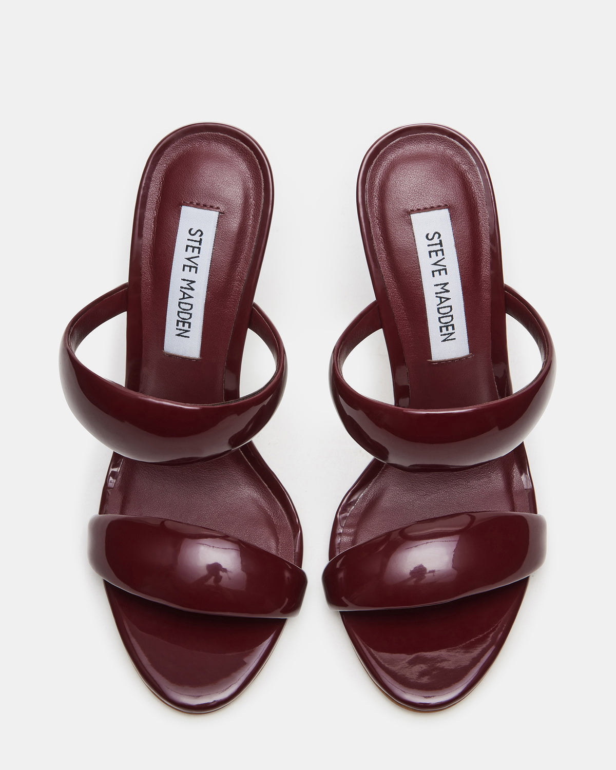 SATURN Wine Patent Stiletto Mule Women's Heel - Steve Madden