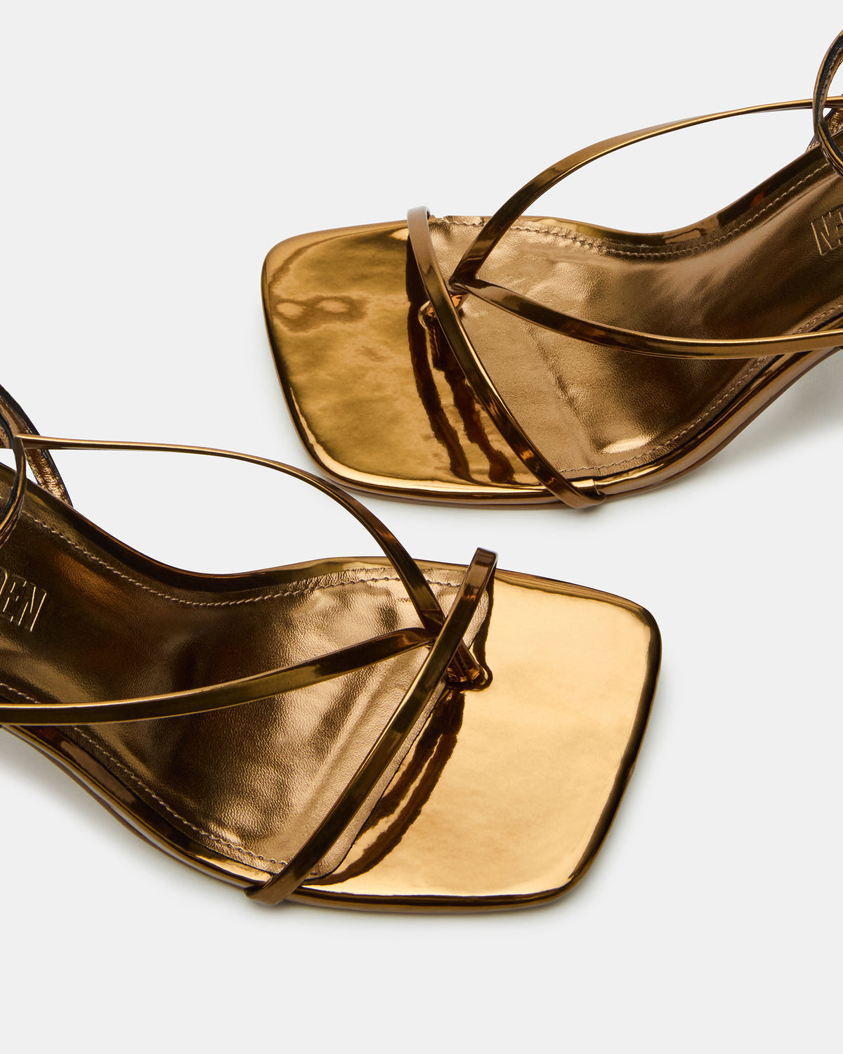 ANNIE Bronze Women's Strappy Square Toe Heel - Steve Madden