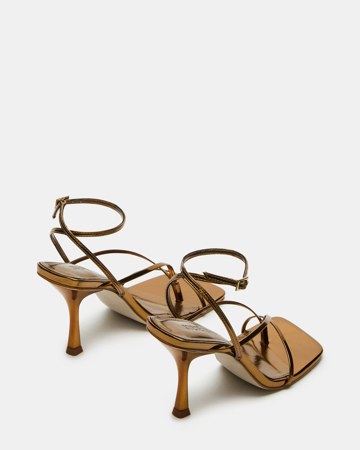 ANNIE Bronze Women's Strappy Square Toe Heel - Steve Madden