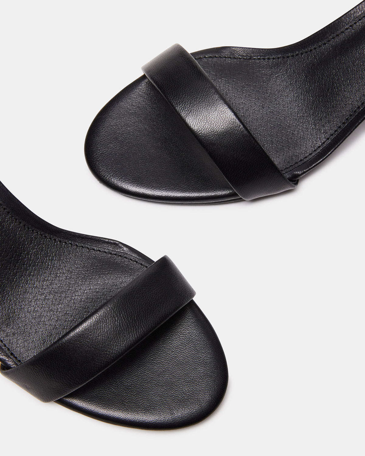 IRENEE Black Leather Women's 2 Inch Block Heel - Steve Madden