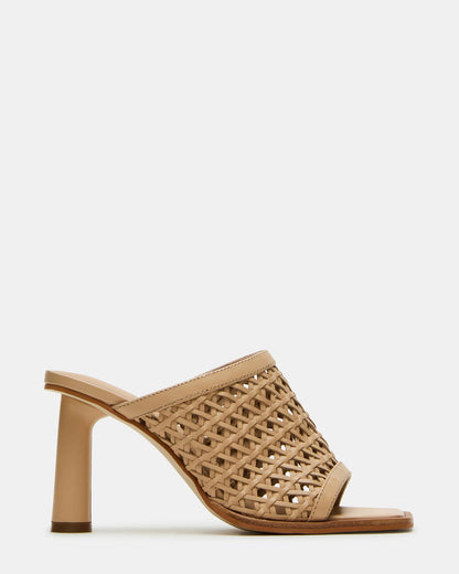 FRESCA Natural Woven Square-Toe Mule Women's Heel - Steve Madden