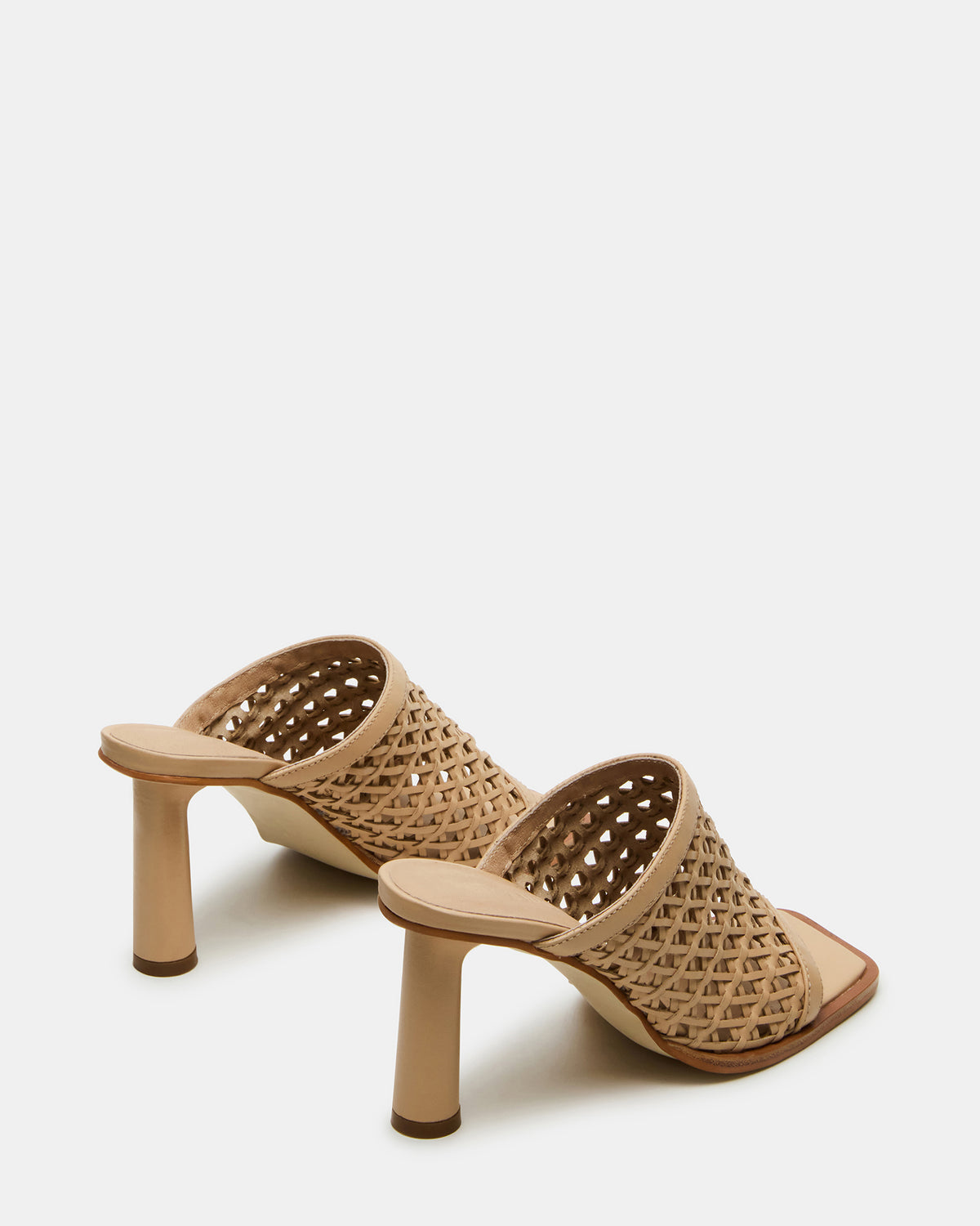 FRESCA Natural Woven Square-Toe Mule Women's Heel - Steve Madden