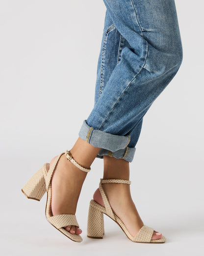 MESSA Raffia Women's Square-Toe Block Heel - Steve Madden
