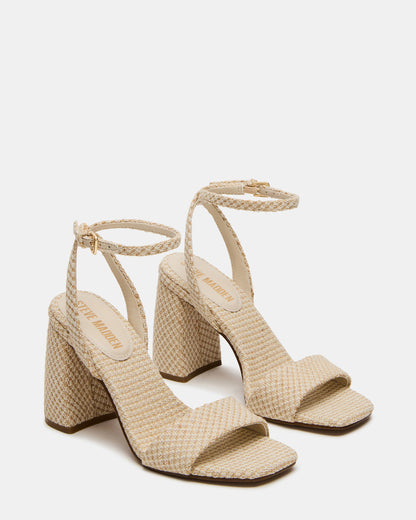 MESSA Raffia Women's Square-Toe Block Heel - Steve Madden