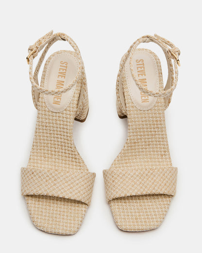 MESSA Raffia Women's Square-Toe Block Heel - Steve Madden