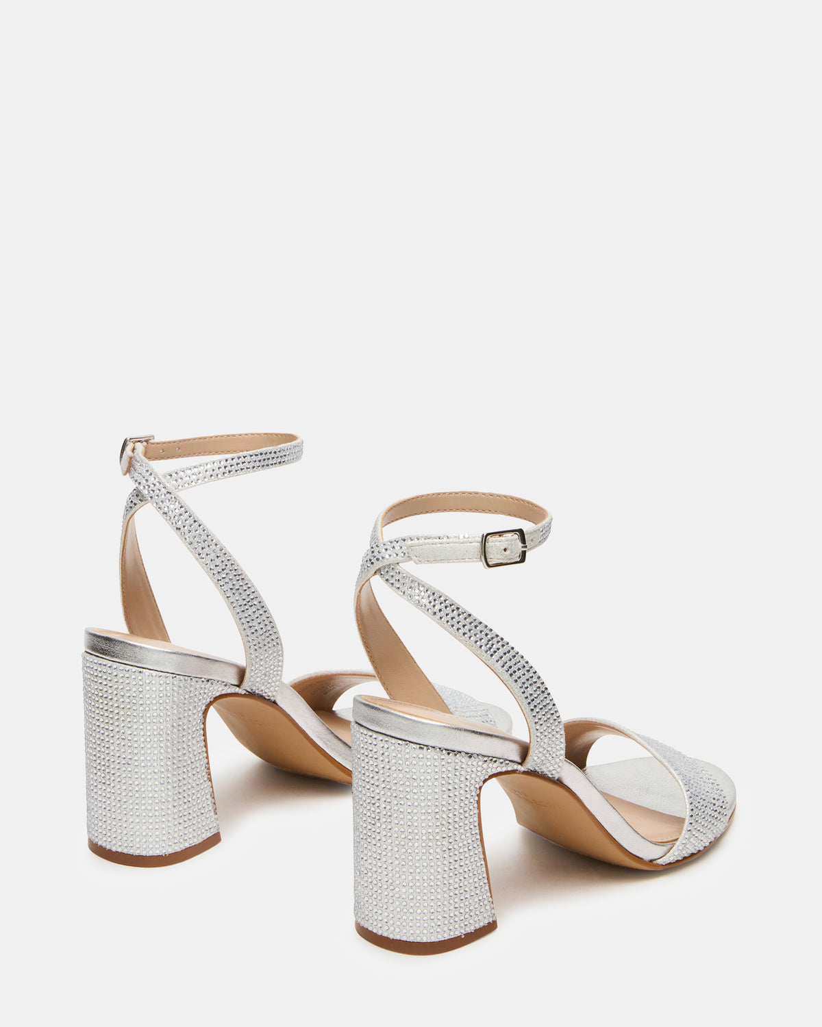 LARAH Rhinestone Rounded Toe Block Heel Women's Heel - Steve Madden