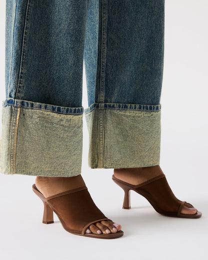 GLEAM Brown Women's Square-Toe Mule Heel - Steve Madden