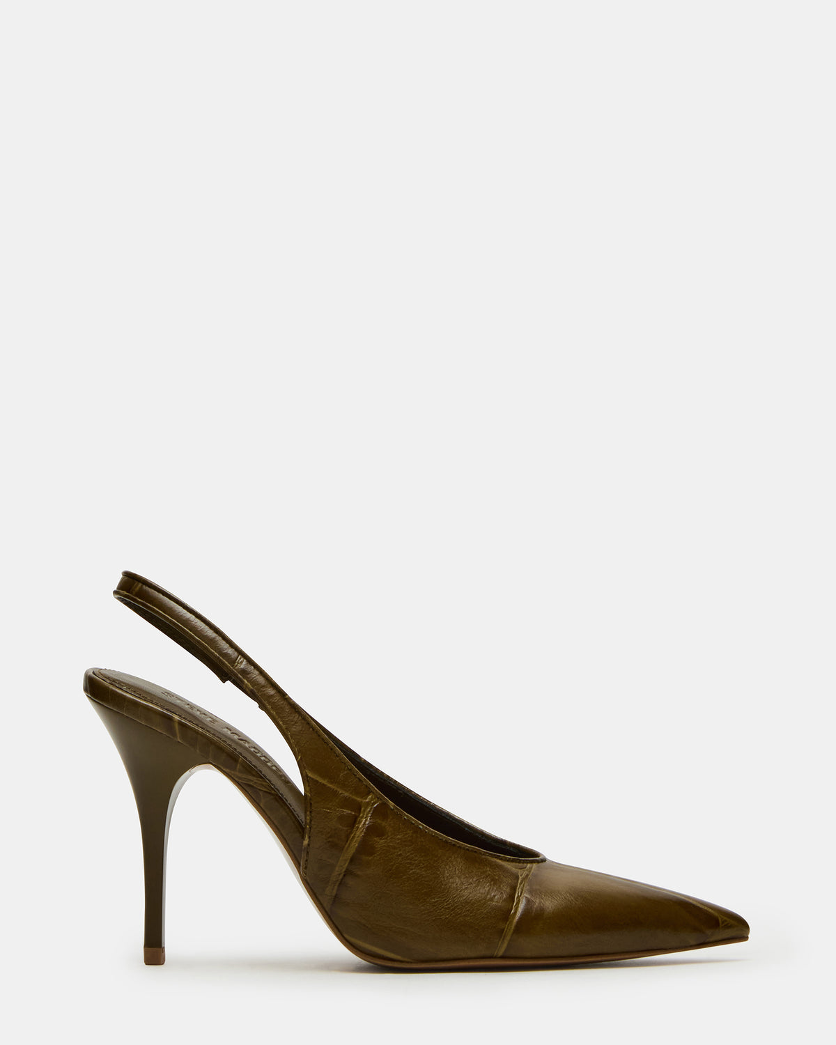 ANDROMEDA Green Crocodile Slingback Pointed-Toe Stiletto Pump Women's Heel - Steve Madden