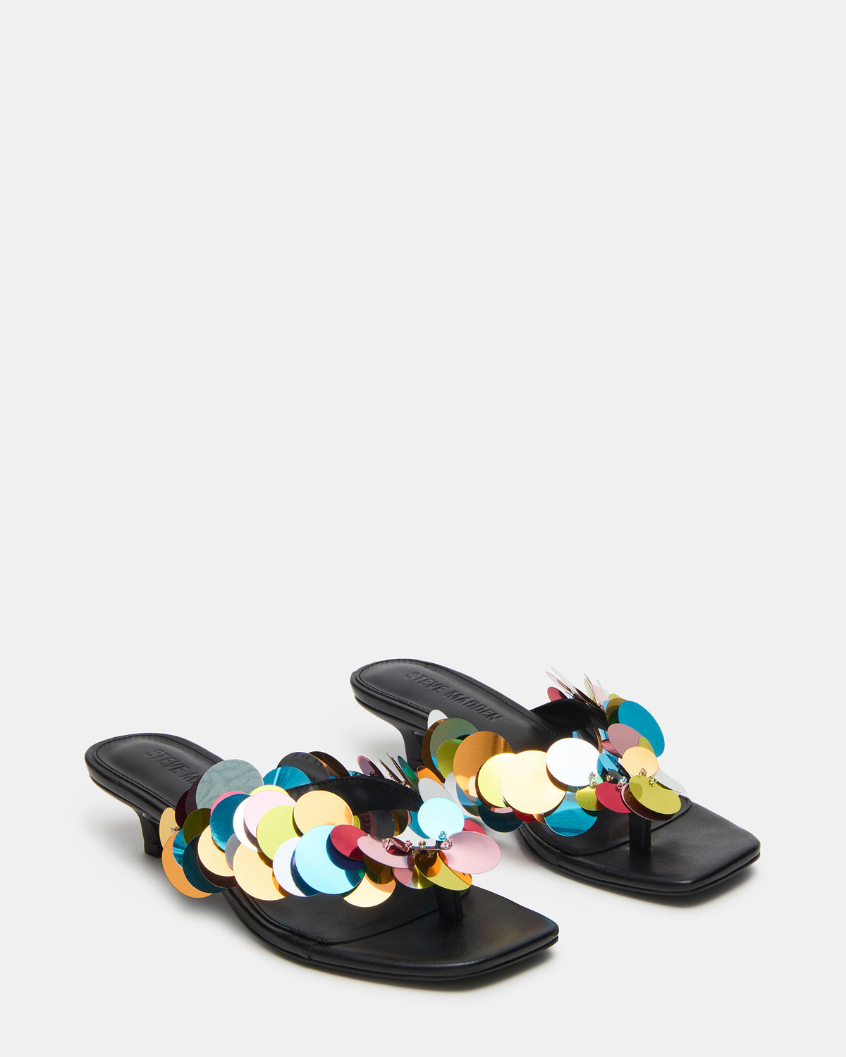 TRACIE Bright Multi Thong Strap Women's Kitten Heel - Steve Madden