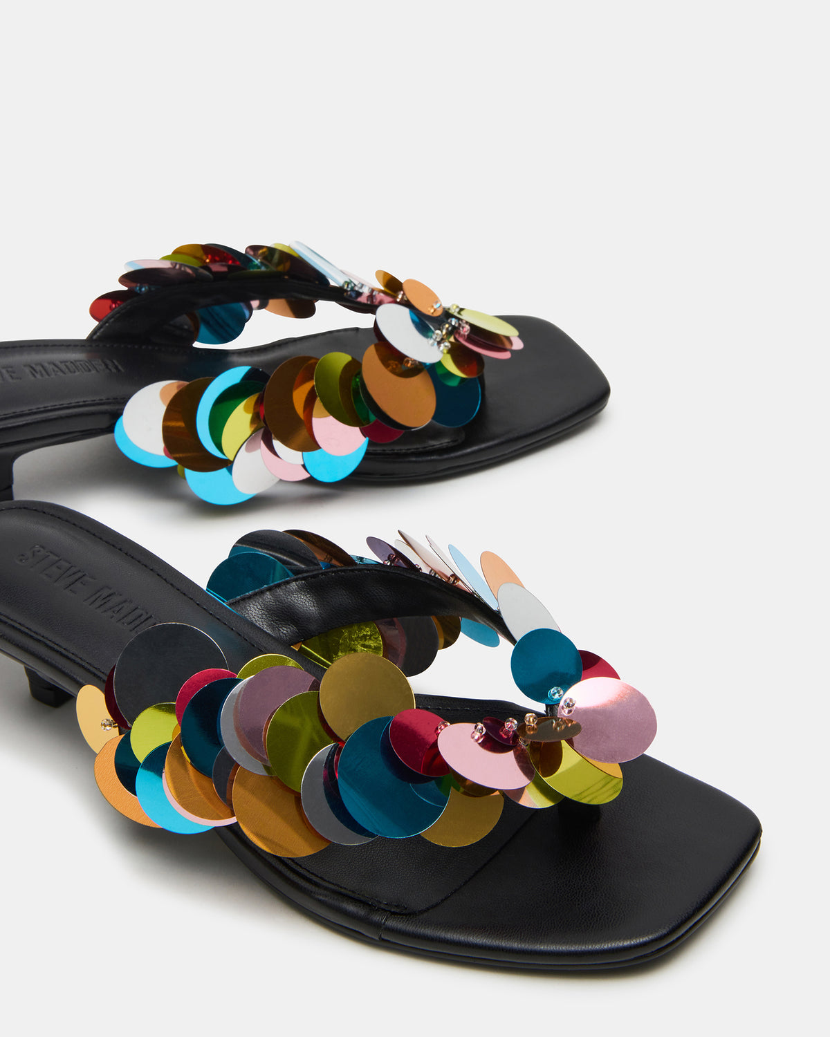 TRACIE Bright Multi Thong Strap Women's Kitten Heel - Steve Madden