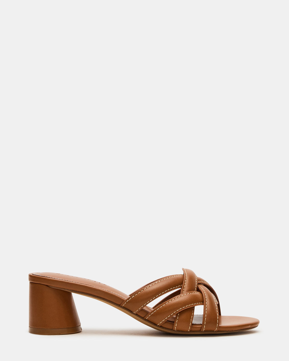 MARANO Tan Leather Women's Mule Block Heel - Steve Madden