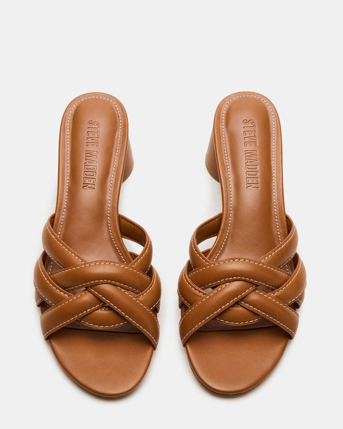 MARANO Tan Leather Women's Mule Block Heel - Steve Madden