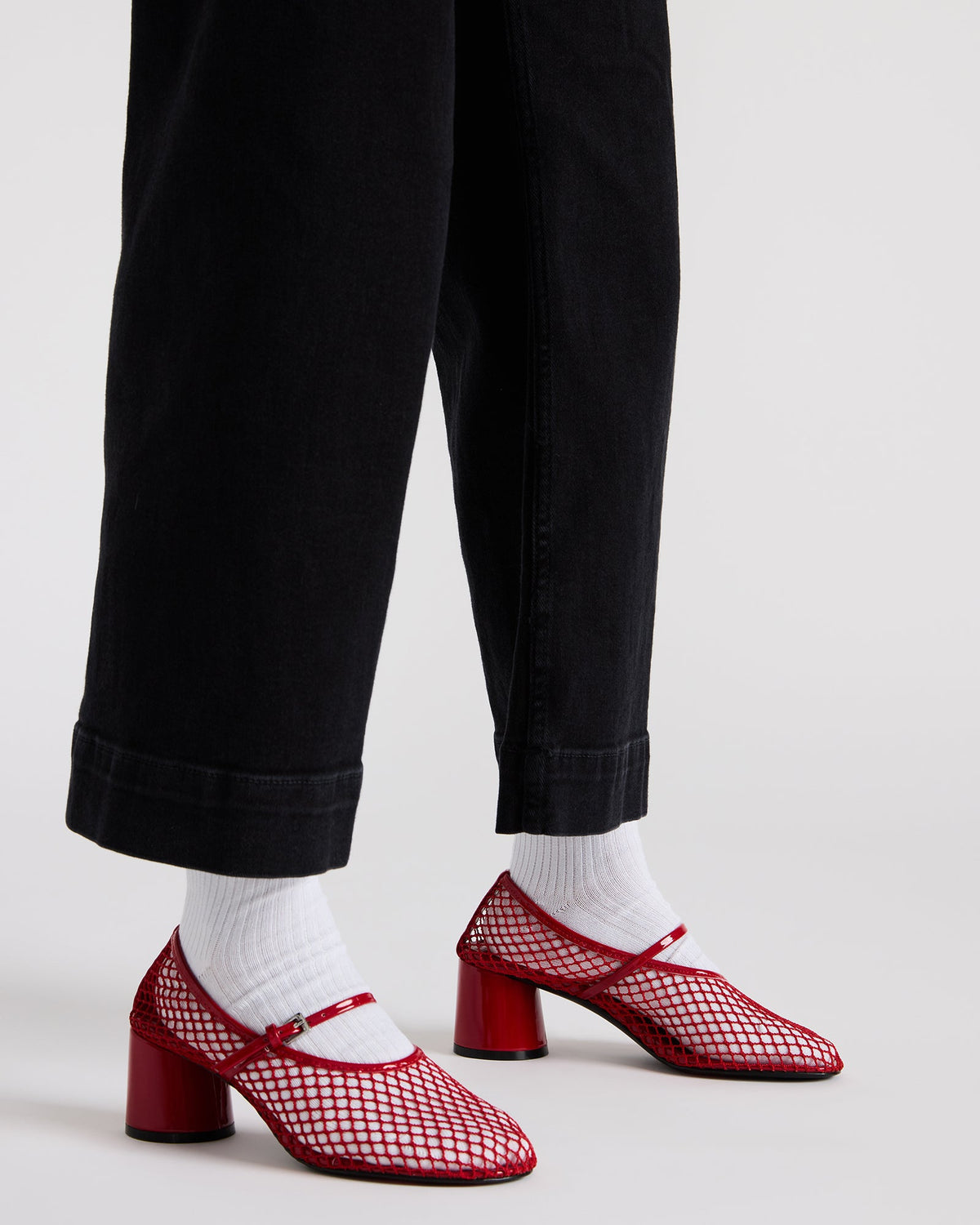 RAYNOR Red Women's Mary Jane Mesh Block Heel - Steve Madden