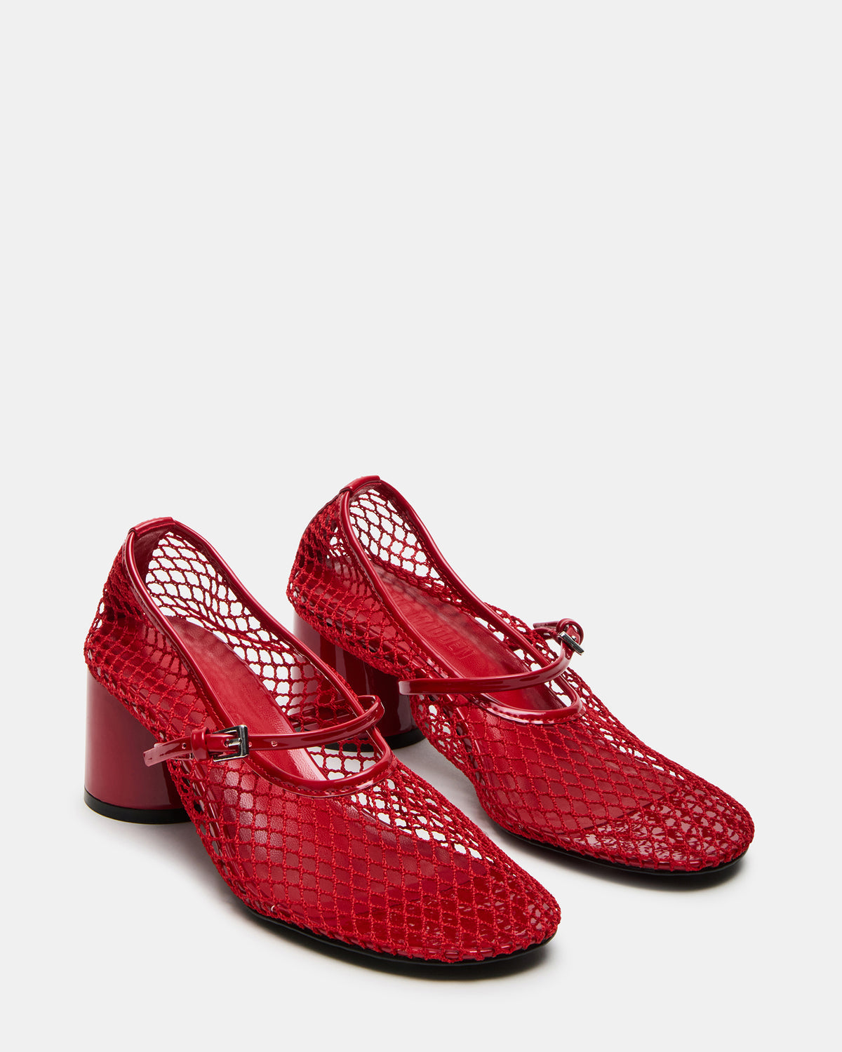 RAYNOR Red Women's Mary Jane Mesh Block Heel - Steve Madden