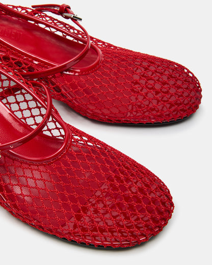 RAYNOR Red Women's Mary Jane Mesh Block Heel - Steve Madden