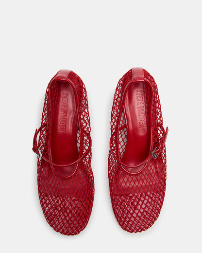 RAYNOR Red Women's Mary Jane Mesh Block Heel - Steve Madden