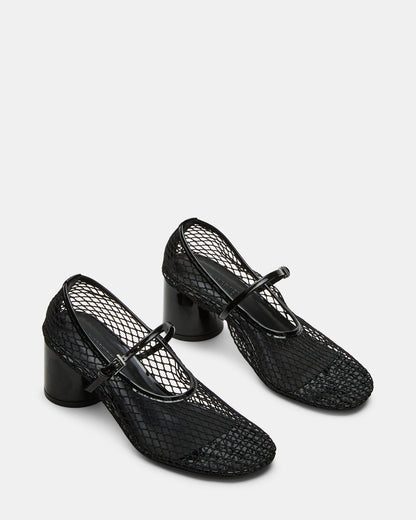 RAYNOR Black Women's Mary Jane Mesh Block Heel - Steve Madden