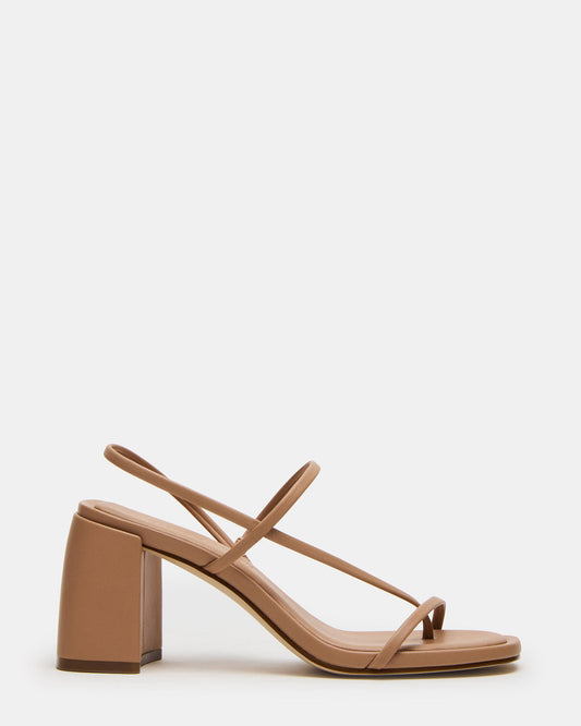 DIORA Natural Women's Strappy Square-Toe Heel - Steve Madden