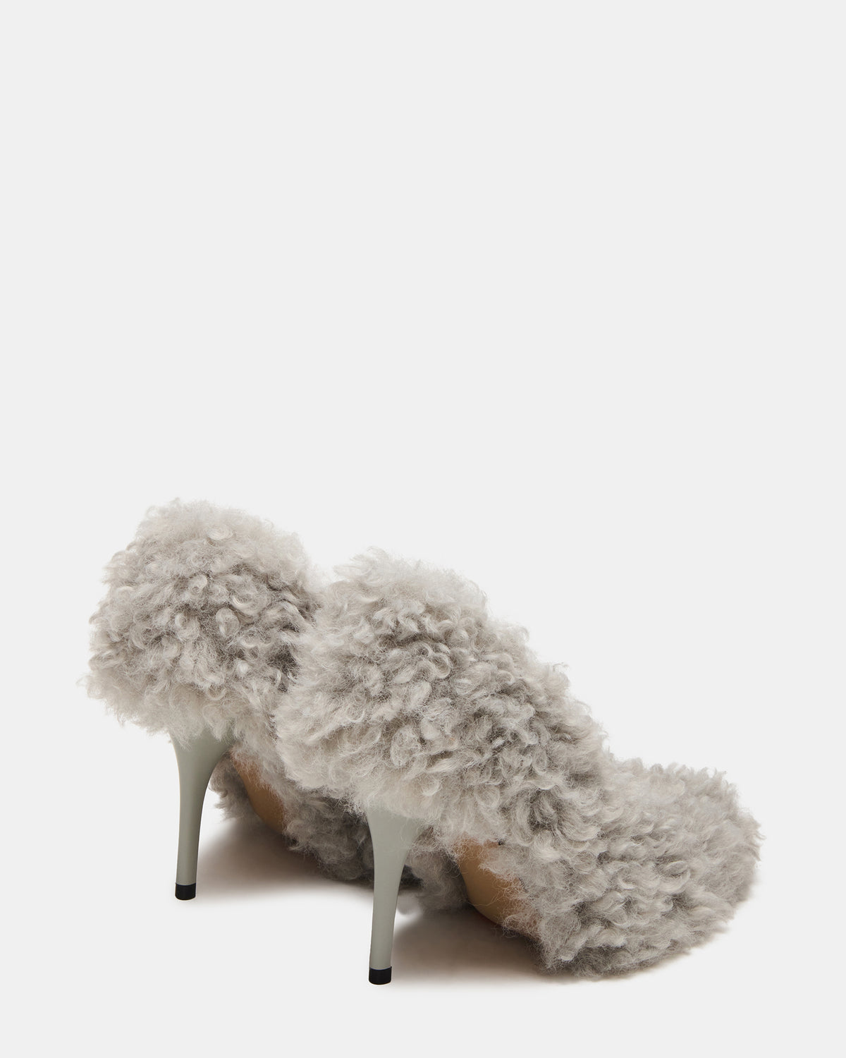 ACHILLES Light Blue Pointed-Toe Faux Fur Stiletto Women's Heel - Steve Madden