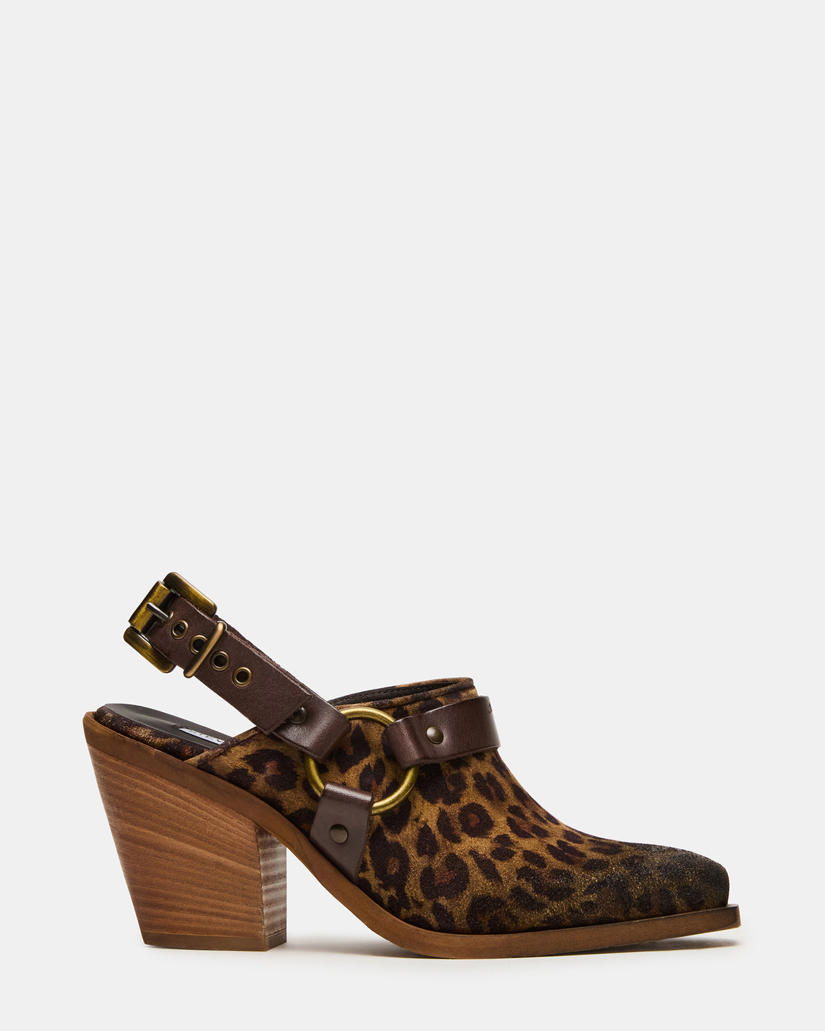 TALIKA Leopard Suede Pointed-Toe Buckle Slingback Women's Heel - Steve Madden