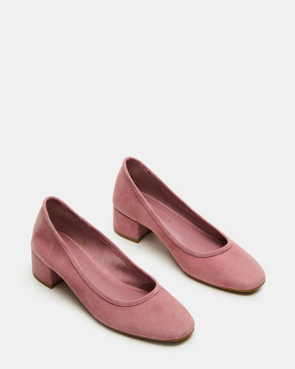 MOLLIE Mauve Suede Ballet Women's Block Heels - Steve Madden