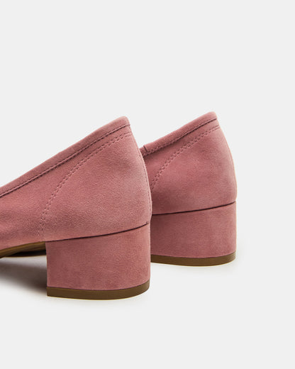 MOLLIE Mauve Suede Ballet Women's Block Heels - Steve Madden