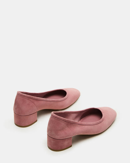 MOLLIE Mauve Suede Ballet Women's Block Heels - Steve Madden