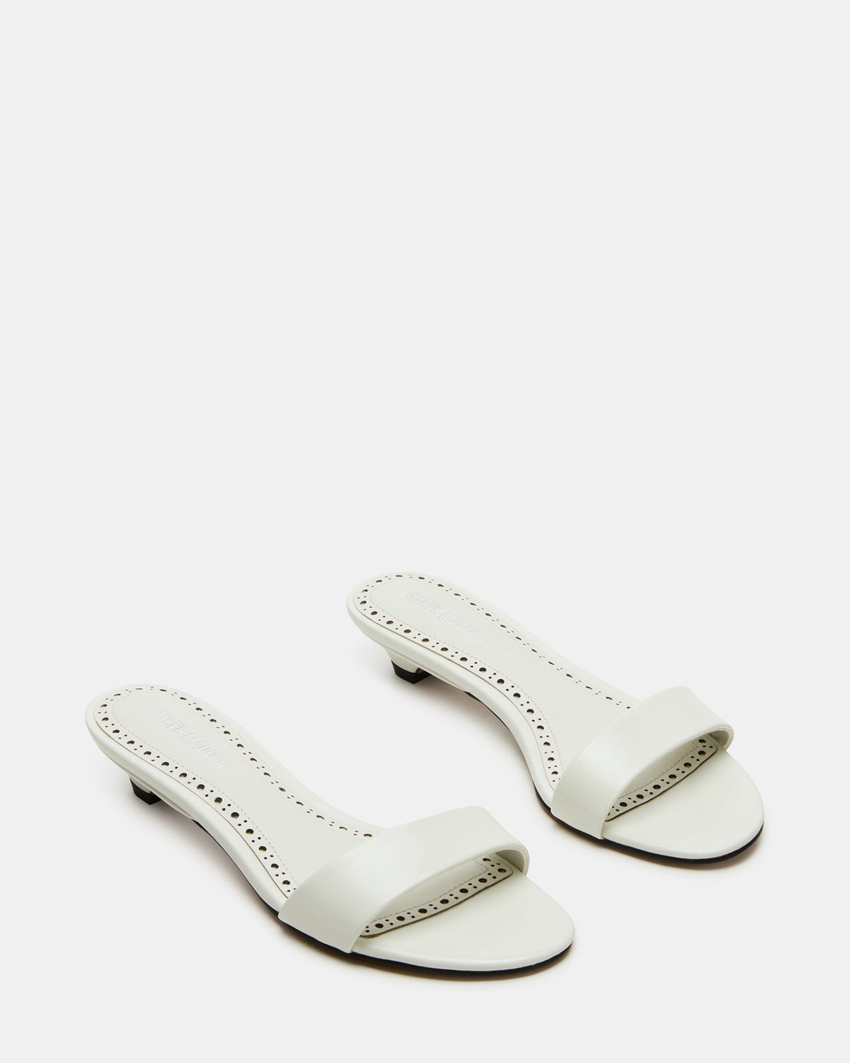 BERRY White Women's Mule Kitten Heel - Steve Madden