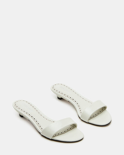 BERRY White Women's Mule Kitten Heel - Steve Madden