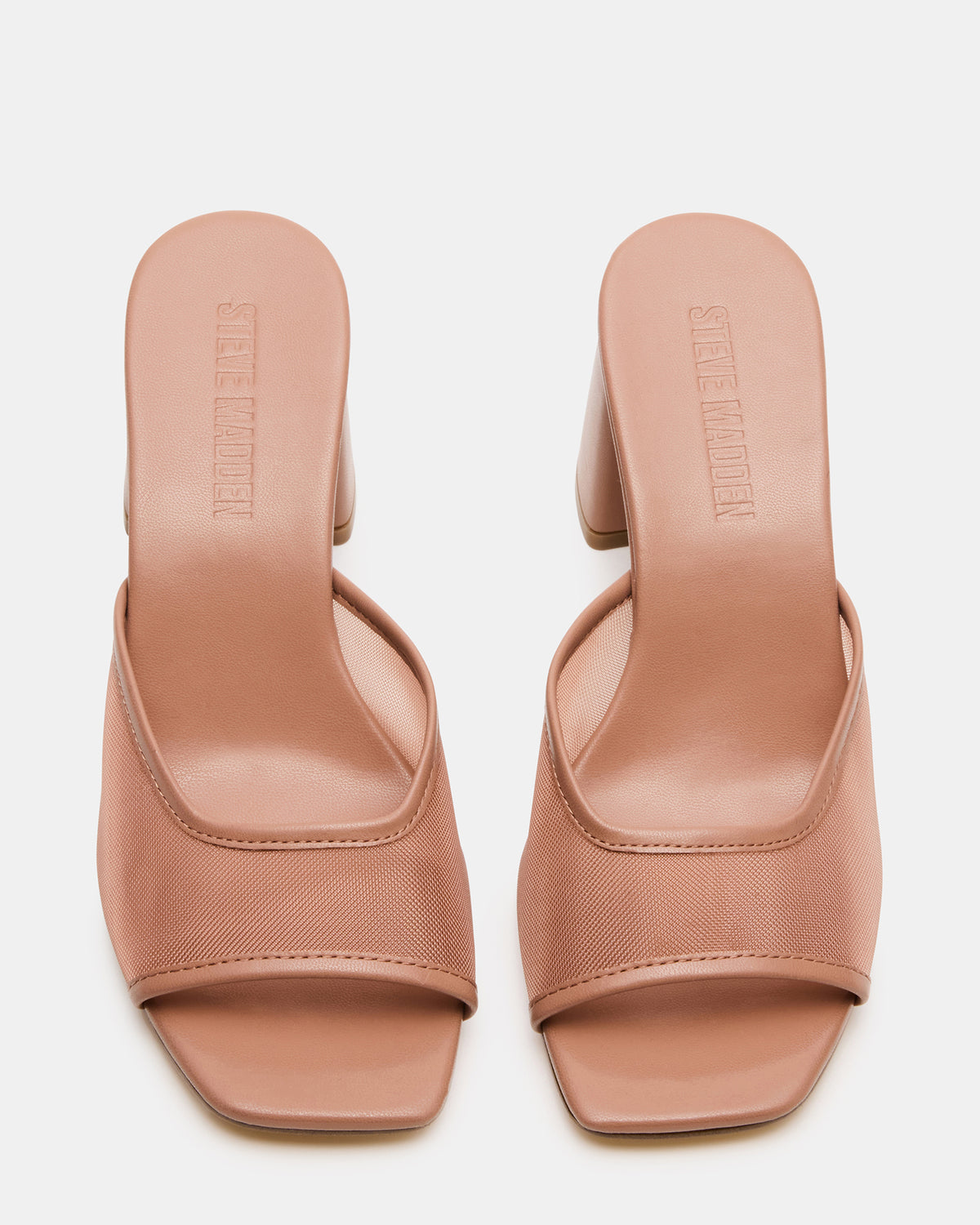 MADAME Mocha Square-Toe Mesh Mule Women's Heel - Steve Madden