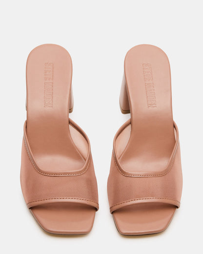 MADAME Mocha Square-Toe Mesh Mule Women's Heel - Steve Madden