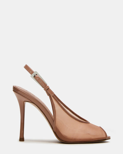 PRESCOTT Natural Mesh Women's Slingback Stiletto Heel - Steve Madden