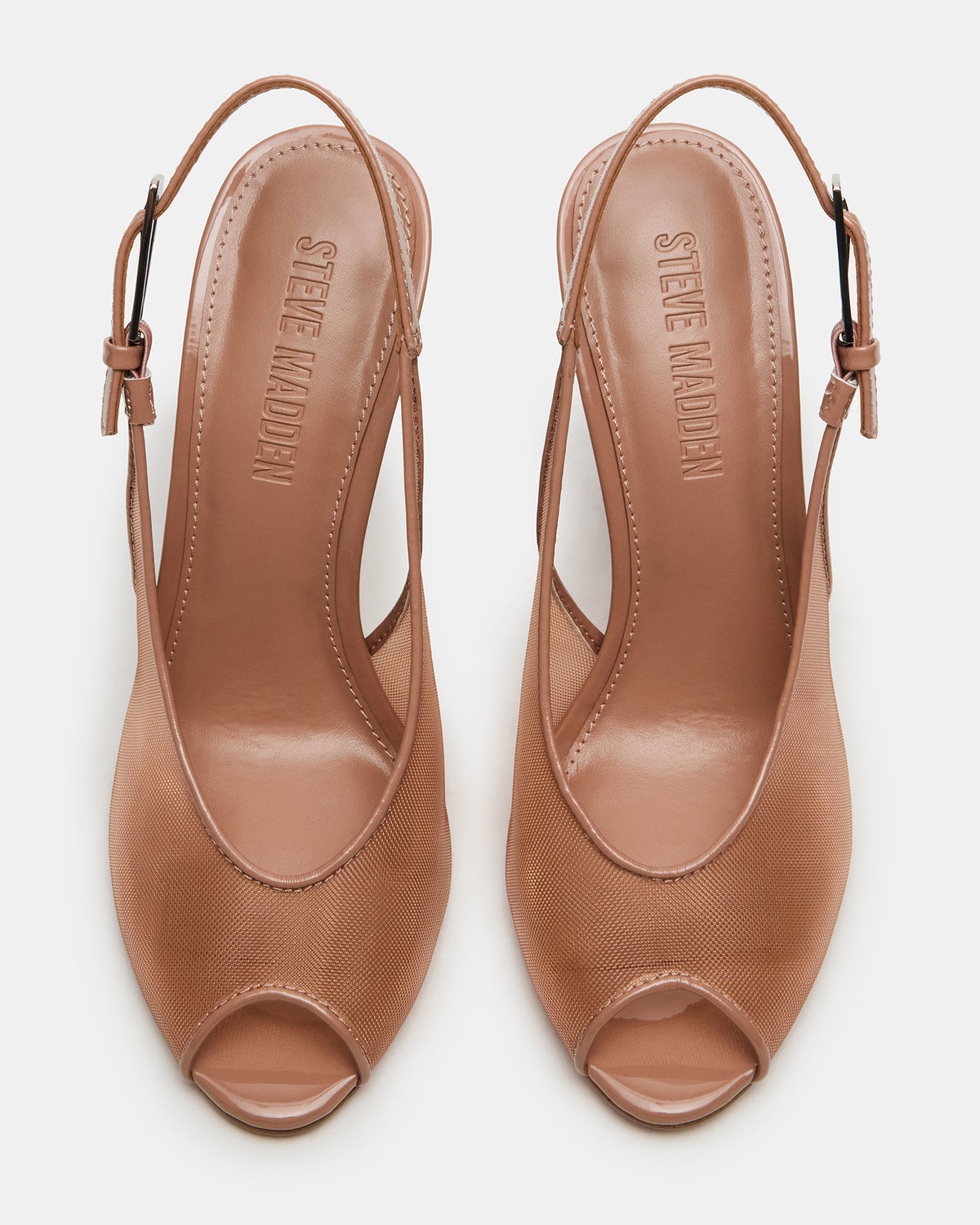 PRESCOTT Natural Mesh Women's Slingback Stiletto Heel - Steve Madden