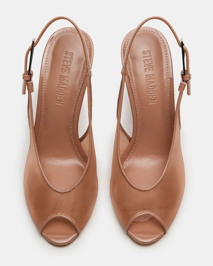 PRESCOTT Natural Mesh Women's Slingback Stiletto Heel - Steve Madden