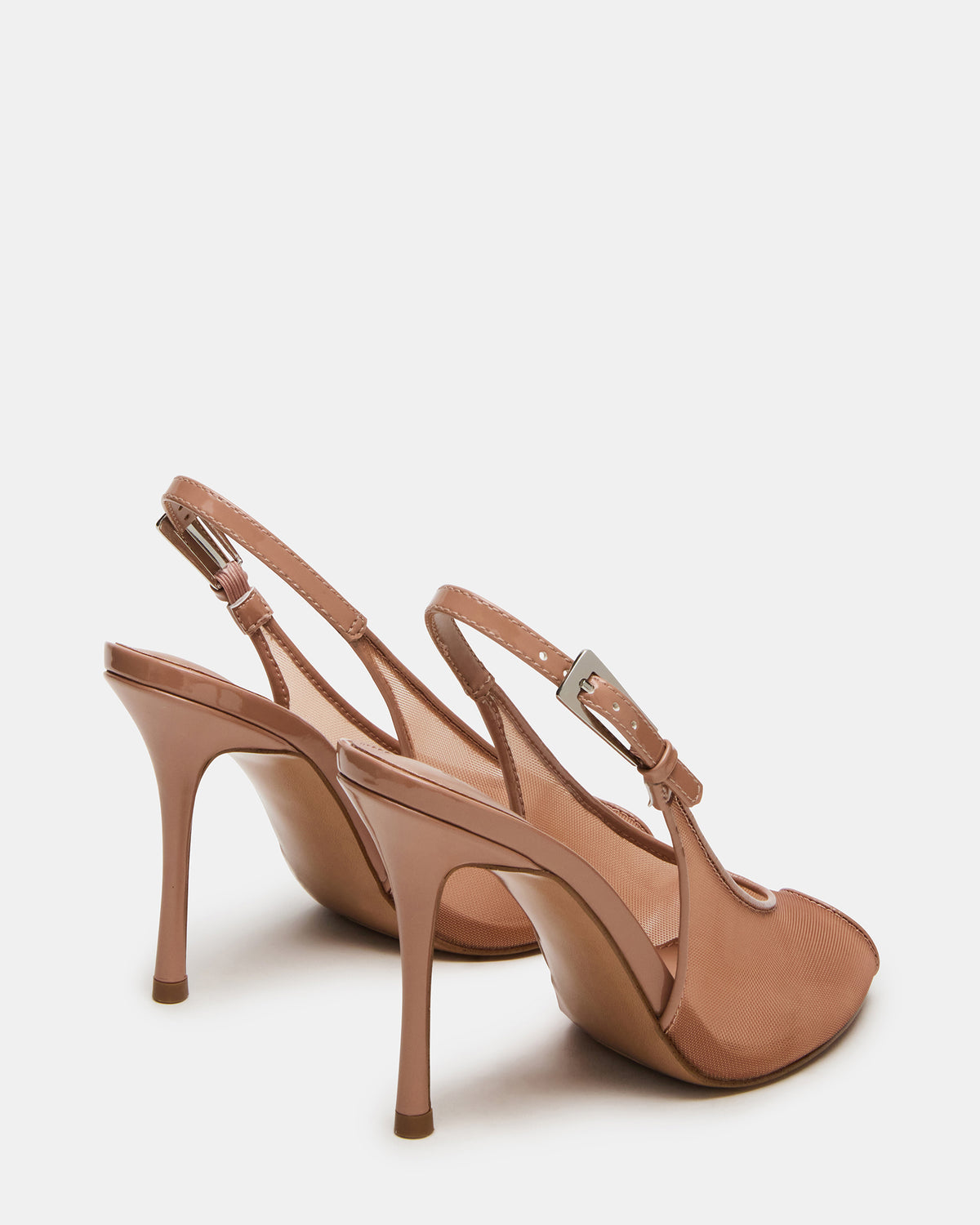 PRESCOTT Natural Mesh Women's Slingback Stiletto Heel - Steve Madden