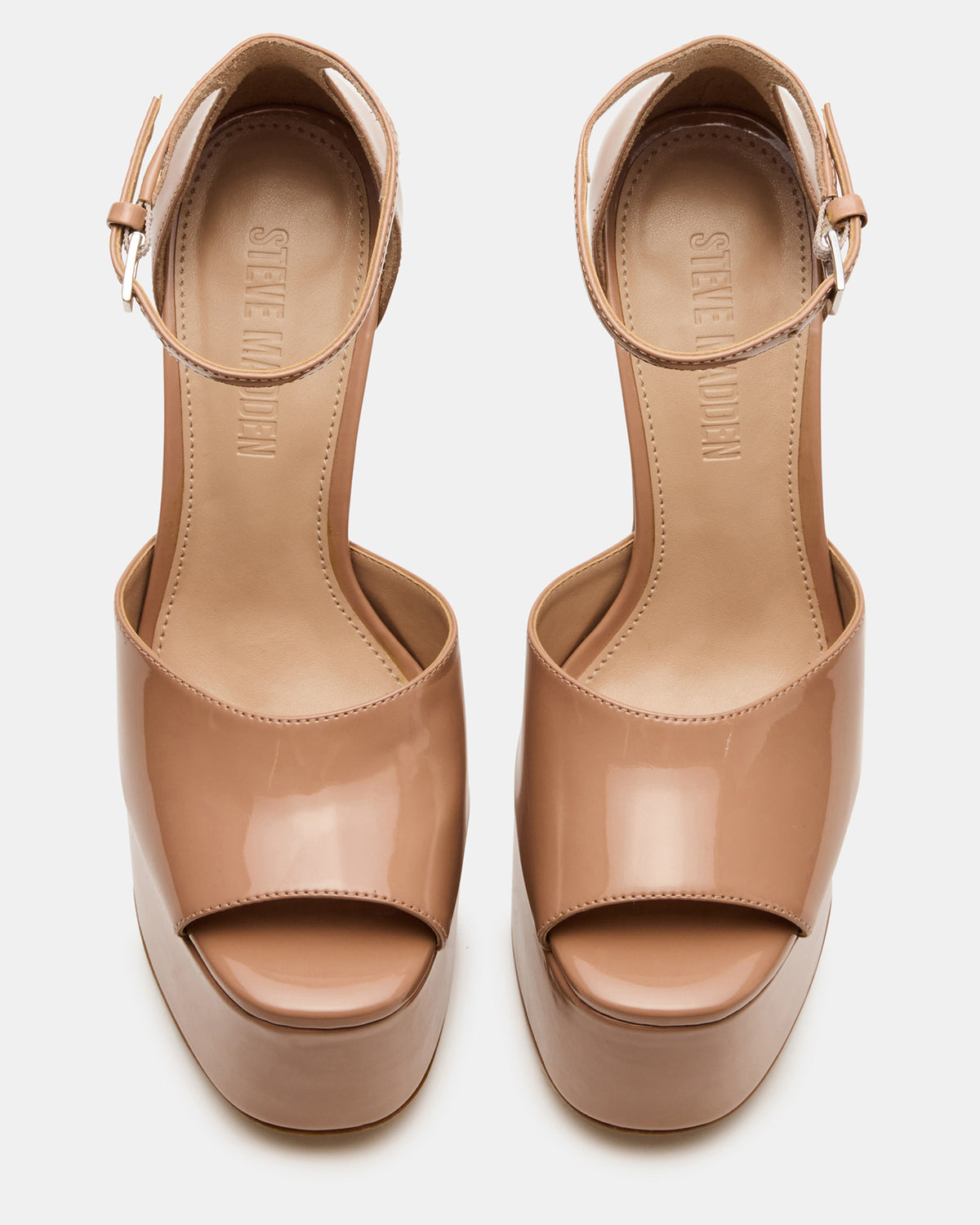 NIGHTFALL Blush Patent Women's Platform Blcok Heel - Steve Madden