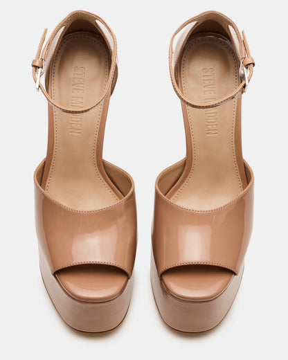 NIGHTFALL Blush Patent Women's Platform Blcok Heel - Steve Madden