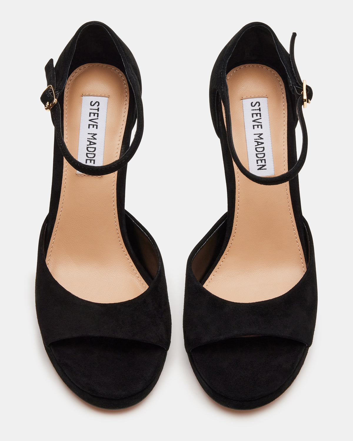 ESTER Black Suede Strappy Heel | Women's Heels - Steve Madden
