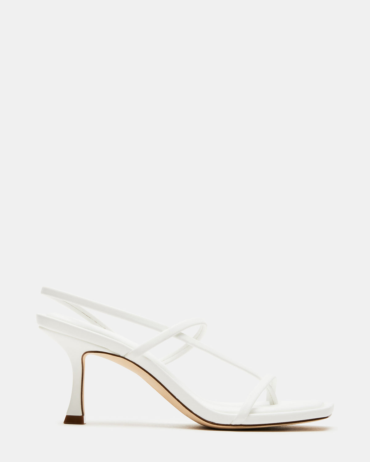 LOCKE White Women's Dainty Strappy Square Toe Heel - Steve Madden