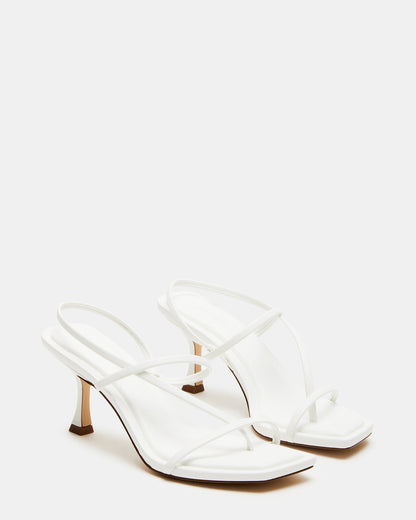 LOCKE White Women's Dainty Strappy Square Toe Heel - Steve Madden