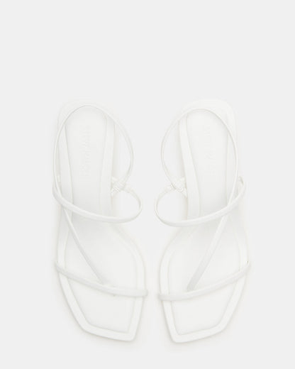LOCKE White Women's Dainty Strappy Square Toe Heel - Steve Madden