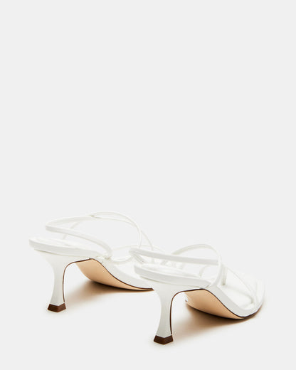 LOCKE White Women's Dainty Strappy Square Toe Heel - Steve Madden