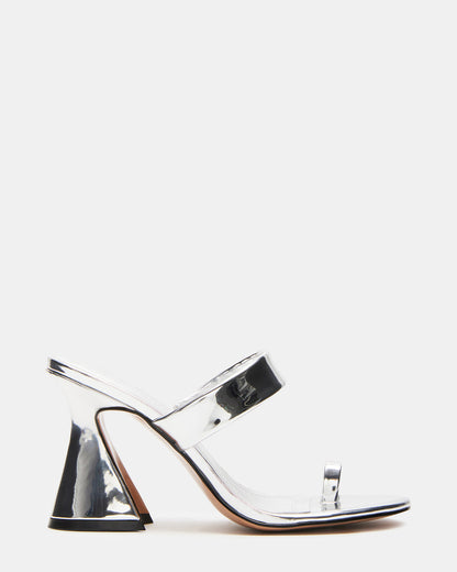 RENIE Silver Women's Open Toe Mule Heel - Steve Madden