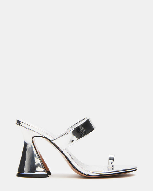 RENIE Silver Women's Open Toe Mule Heel - Steve Madden